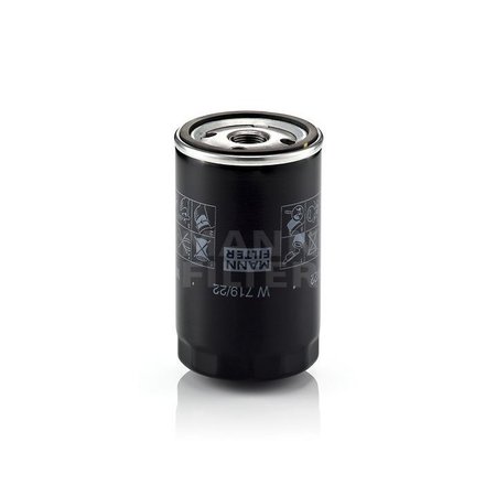 MANN FILTER 89-95 Porsche 944 2.5-3.0L/92-95 968 Oil Filter, W719/22 W719/22